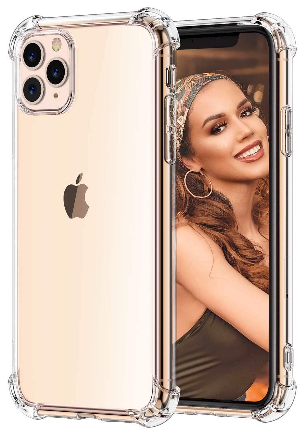 for iPhone 11 Pro Case, Matone Crystal Clear Slim Protective Cover with Reinforced Corner Bumpers, Flexible Soft TPU Cases Compatible with Apple iPhone 11 Pro (2019) 5.8-Inch