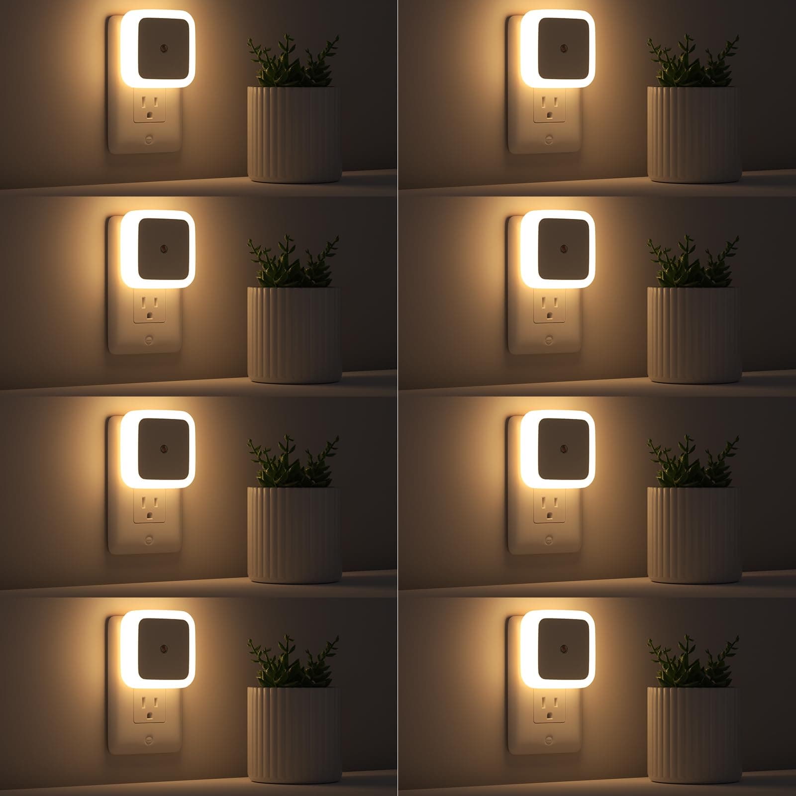 Sujeet Night Light, Night Lights Plug into Wall 8-Pack, Nightlight Plug in Night Light, Dusk to Dawn Night Lamp Led (Warm White)