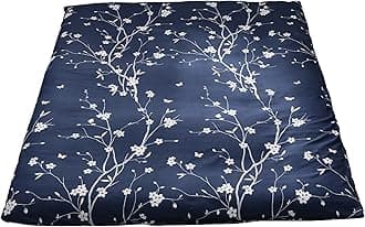 MAXYOYO Mattress Cover for Traditional Japanese Futon Mattress, Futon Floor Mattress Cover with Zipper, Super Soft and Machine Washable, Navy Floral, Twin