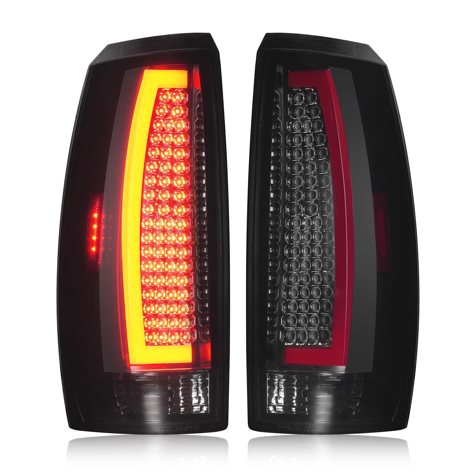 Tresound LED Tail Light for Chevy Avalanche 2007 2008 2009 2010 2011 2012 2013, Rear Taillight Assembly, GM2800222 GM2801222, Chrome Housing Smoked Lens