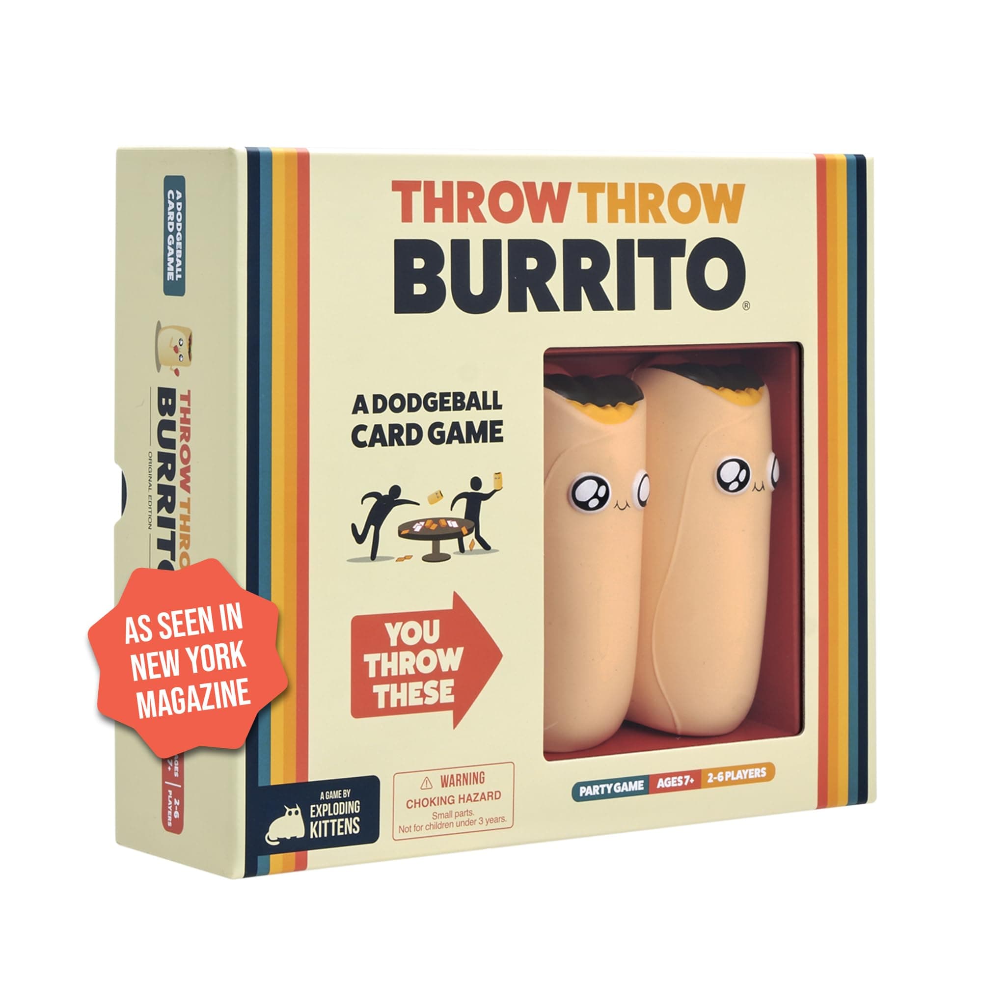 Throw Throw Burrito by Exploding Kittens - A Dodgeball Card Game - Family-Friendly Party Games - Card Games for Adults, Teens & Kids (English Version)