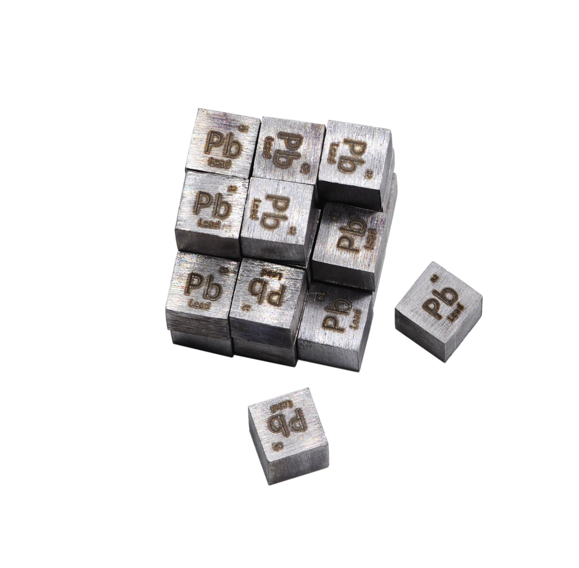 Lead Metal 10mm Density Cube 99.95% Pure