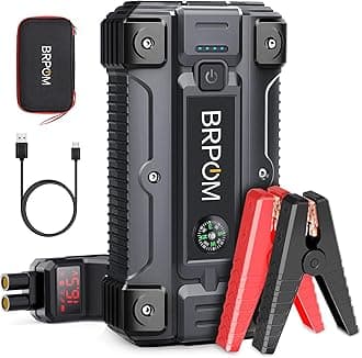 Car Jump Starter, 5000A Peak 23800mAh (Up to 10.0L Gas or 8.0L Diesel Engine, 50 Times) 12V Auto Booster Battery Charger Jump Box with Quick Charger Smart Jump Cables