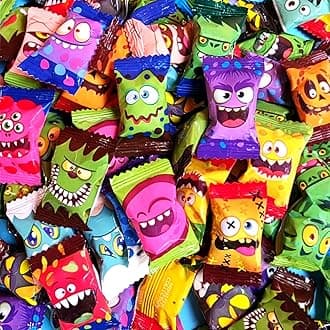 100 ASSORTED FIZZY SOUR HARD BOILED SWEETS CANDIES MONSTER KIDS PARTY MIX SHARING HALLOWEEN TREATS │ HALAL │ GLUTEN FREE │ NO ARTIFICIAL COLOURS │ PREMIUM ITALIAN │ BULK 500g │ BY GARDEN GLAZE®