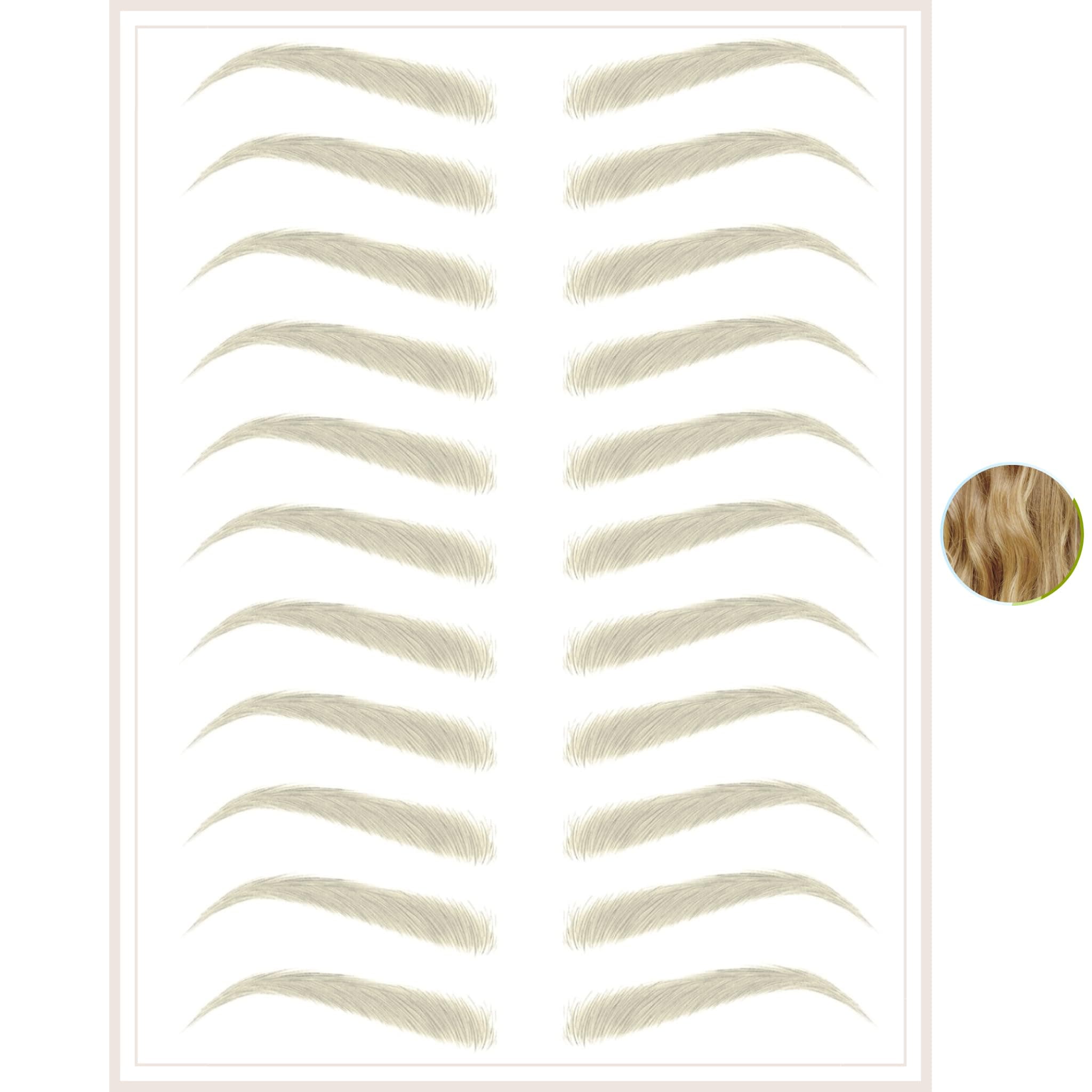 Brows by Bossy Studio & Co Temporary Eyebrow Tattoos Waterproof Eyebrow Stickers, False Tattoos Hair Like Peel Off Instant Transfer Brow shaped blonde