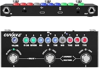 SharkChili CUBE BABY Multi Effects Guitar Pedal, Delay Chorus Phaser Reverb Effect Pedal
