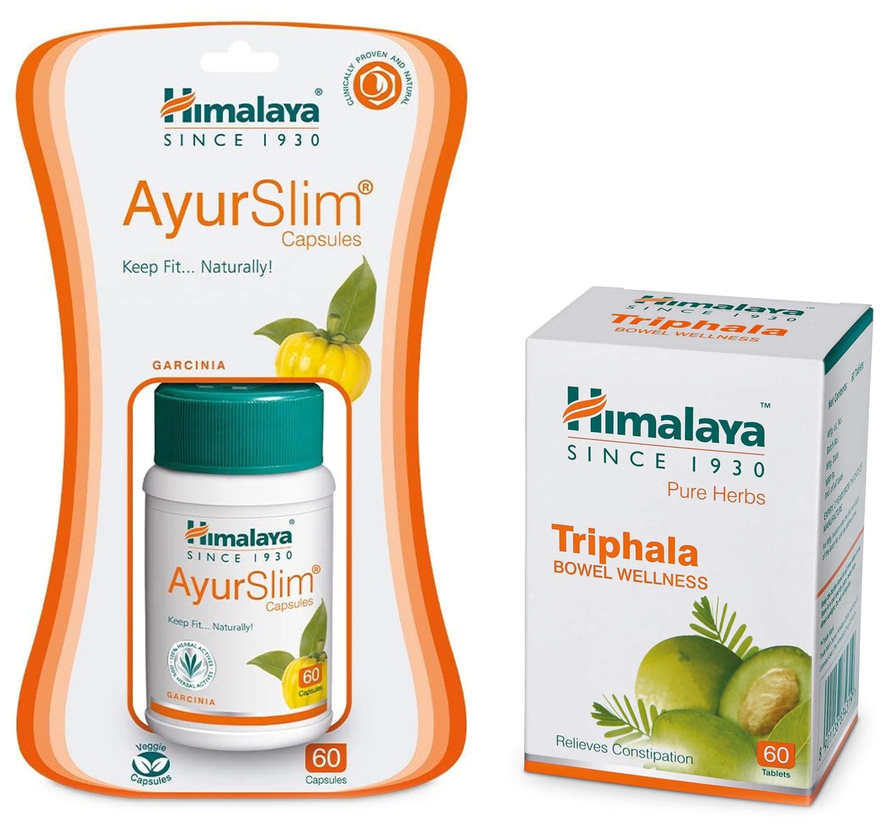 Wellness Triphala, 60 Tablets Ayurslim, 60 Tablets