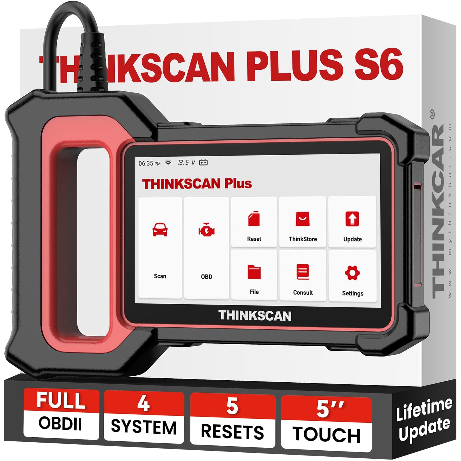 THINKCAR OBD2 Scanner，ThinkScan Plus S6 Diagnostic Tool