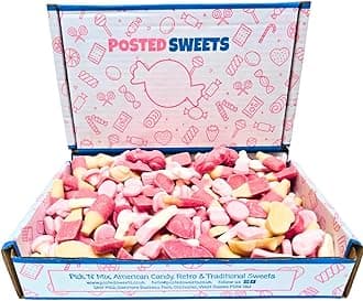 Pink Sweet Box Hamper, Pink Coloured Pick and Mix Candy, Perfect for gifting or hosting unique events such as Baby showers or Gender Reveals, For Adults Kids Girls and Boys
