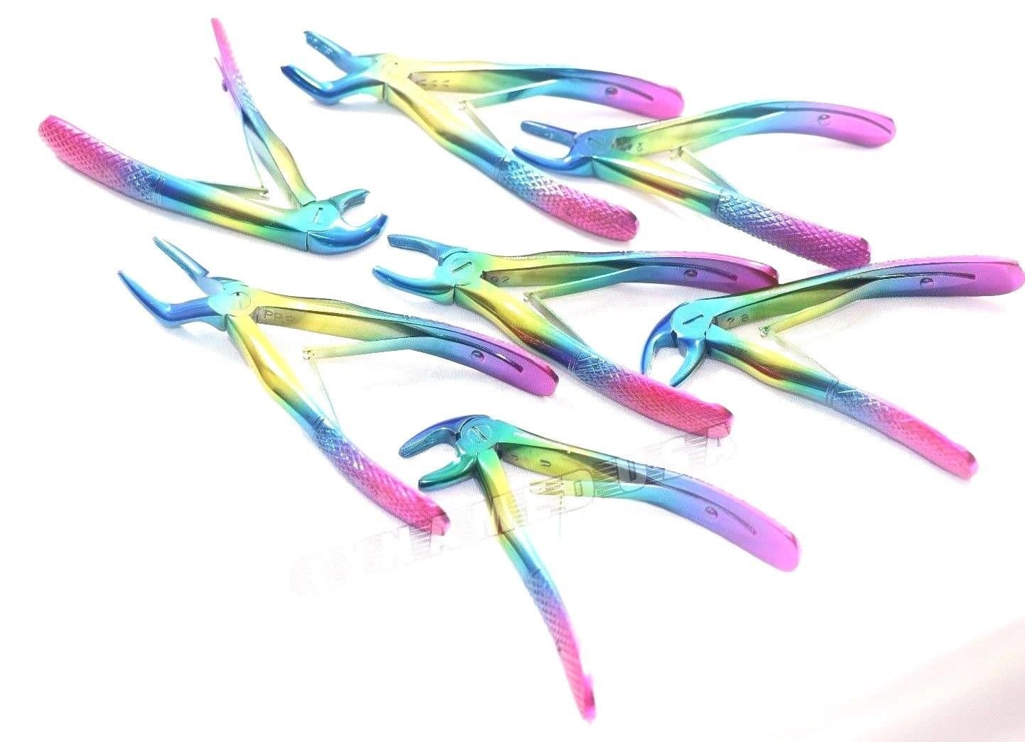 New Premium German Pedo Extracting Forceps 7 pcs Kelin Set Dental Instruments Children