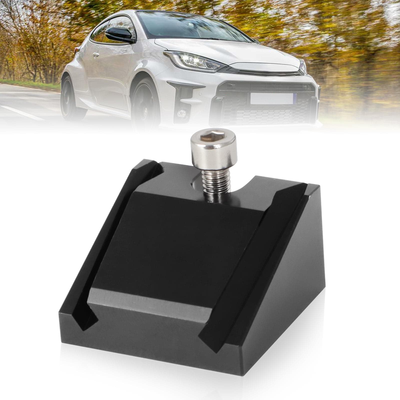 Alpha Rider Black Adjustable Billet Aluminium Rear View Mirror Riser V2.0 For Toyota GR Yaris 20+