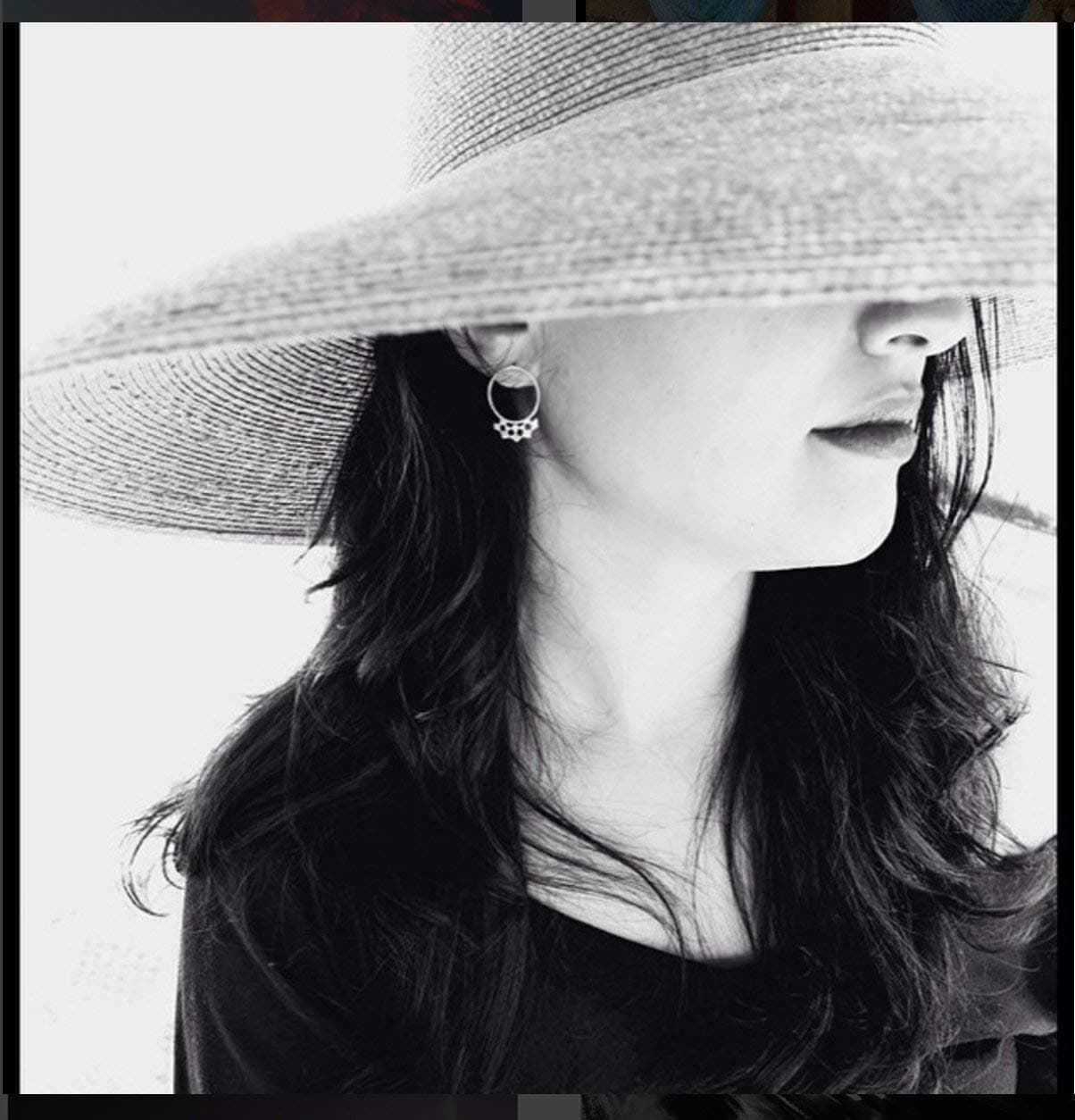 Mashrabiya Ring Stud No 3. Modern Geometry. Handmade Silver Lace Earrings. Architecture Inspired Design. Neoclassical Sterling Studs.