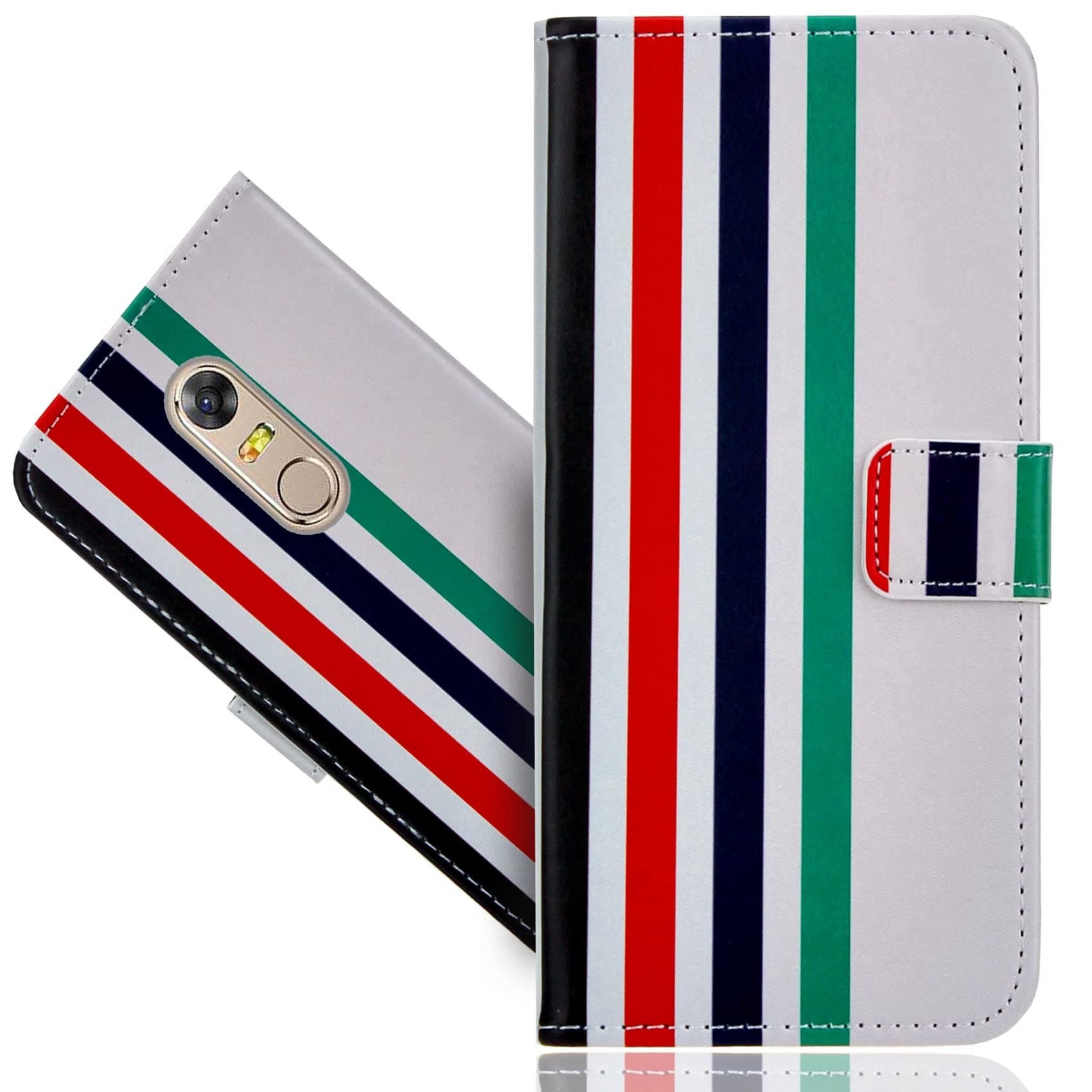SHIYENA Leather Case For TP-Link Neffos X1 Lite, Shockproof Wallet Flip Leather Magnetic Card Slot Kickstand Phone Case Cover