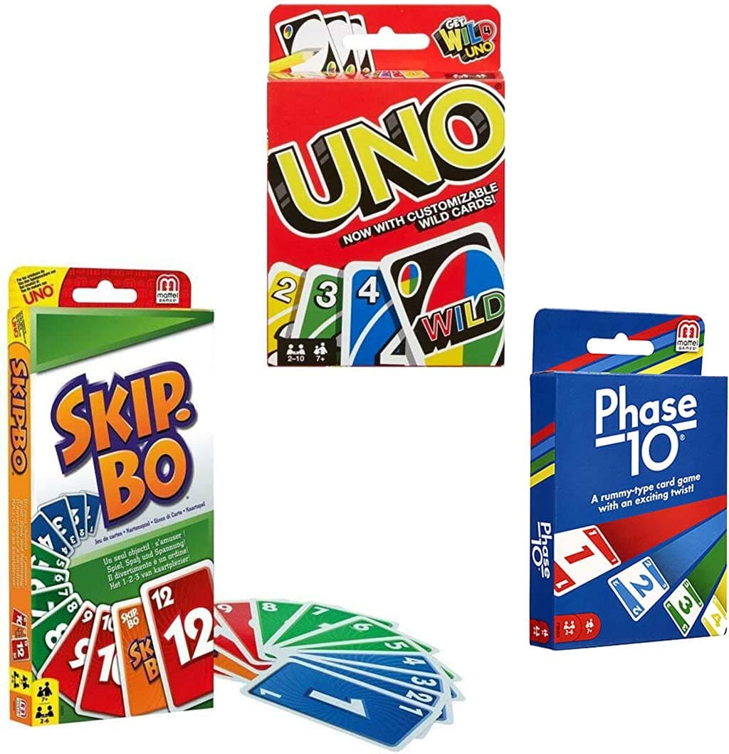 Card Game Set (Skip Bo, UNO & Phase 10)