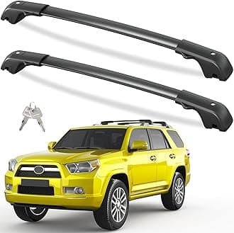 Tuyoung Lockable 220lbs Roof Rack Cross Bars Compatible with Toyota 4Runner 2010-2024 with Side ROOF Rails, Heavy Duty Aluminum Roof Crossbars Rooftop Luggage Racks Carrier Black