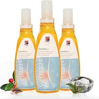 - Synotiz Pain Relief Oil Roll-On 150ml (50ml x 3) – Fast Knee, Joint & Muscle Relief, Eases Swelling, Herbal Formula for Back & Body Aches | Complete Ortho Care | Ayurvedic Ayush Certified