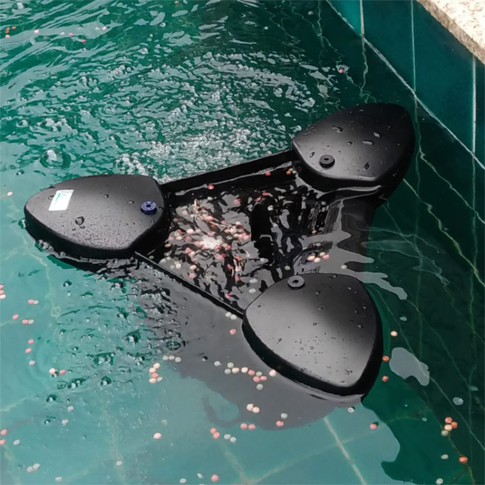 Floating Pond Skimmer, Pool Skimmer Robot, The Automatic Pool Cleaner, Skimmer & Clarifier - Suction Floating Skimmer for fish pond swimming pool garden
