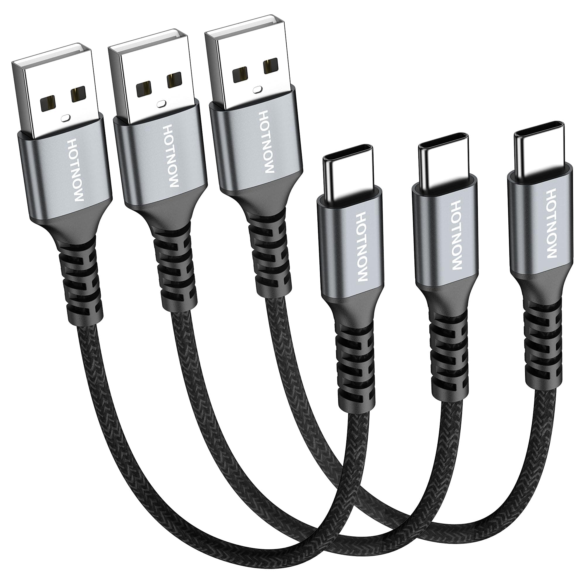 – Short USB to USB C Cable 15cm 3 Pack, USB C Charger Cable 3A Fast Charging Nylon Braided Compatible with iPhone 17 16, Galaxy S25 S24 S23, Note 10, Huawei P40 P30, Google Pixel, Power Bank