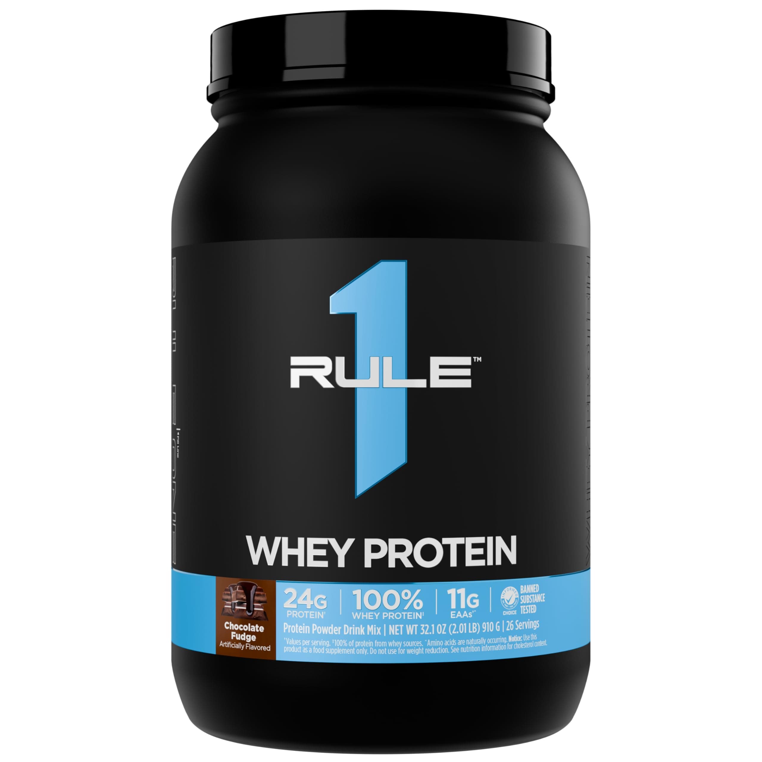 Whey Protein – 24g Fast-Acting Protein from All-Whey Sources with Naturally Occurring EAAs & BCAAs for Workout Recovery or Anytime Use (2 Pounds, Chocolate Fudge)