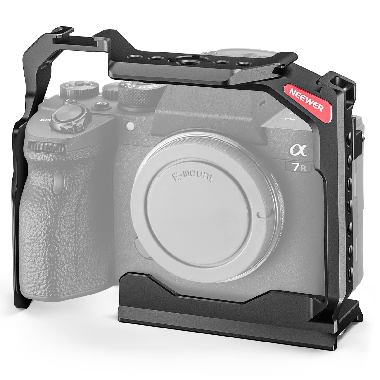 NEEWER Full Camera Cage Compatible with Sony a7 IV/a7R IV/a7S III/a1, Aluminum Alloy Video Camera Rig with Full Access/Arca Type QR Base for Quick Switch, Compatible with DJI RS Stabilizers, CA004