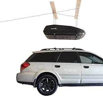 HARKEN Hoister Heavy Cargo Carrier Overhead Garage Storage 4-Point Hoist System for 145lb Carriers, Boxes, Kayaks, Canoes (145lb max load,10ft.Ceiling), Model 7803