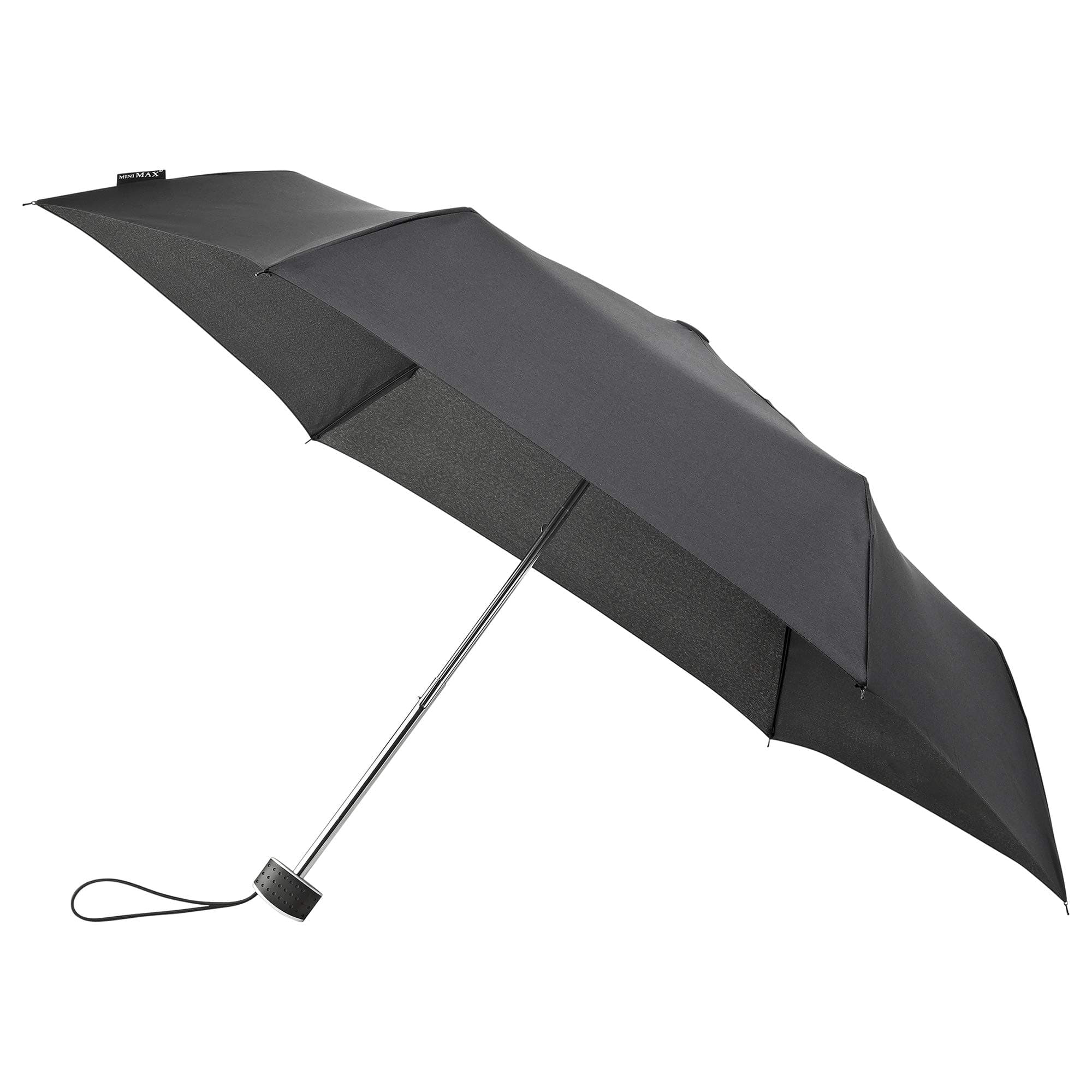 Mini max Parapluie de poche compact et léger pliant - Résistant au vent noir Folding umbrella, 22 cm, 90 liters, Black (Noir)