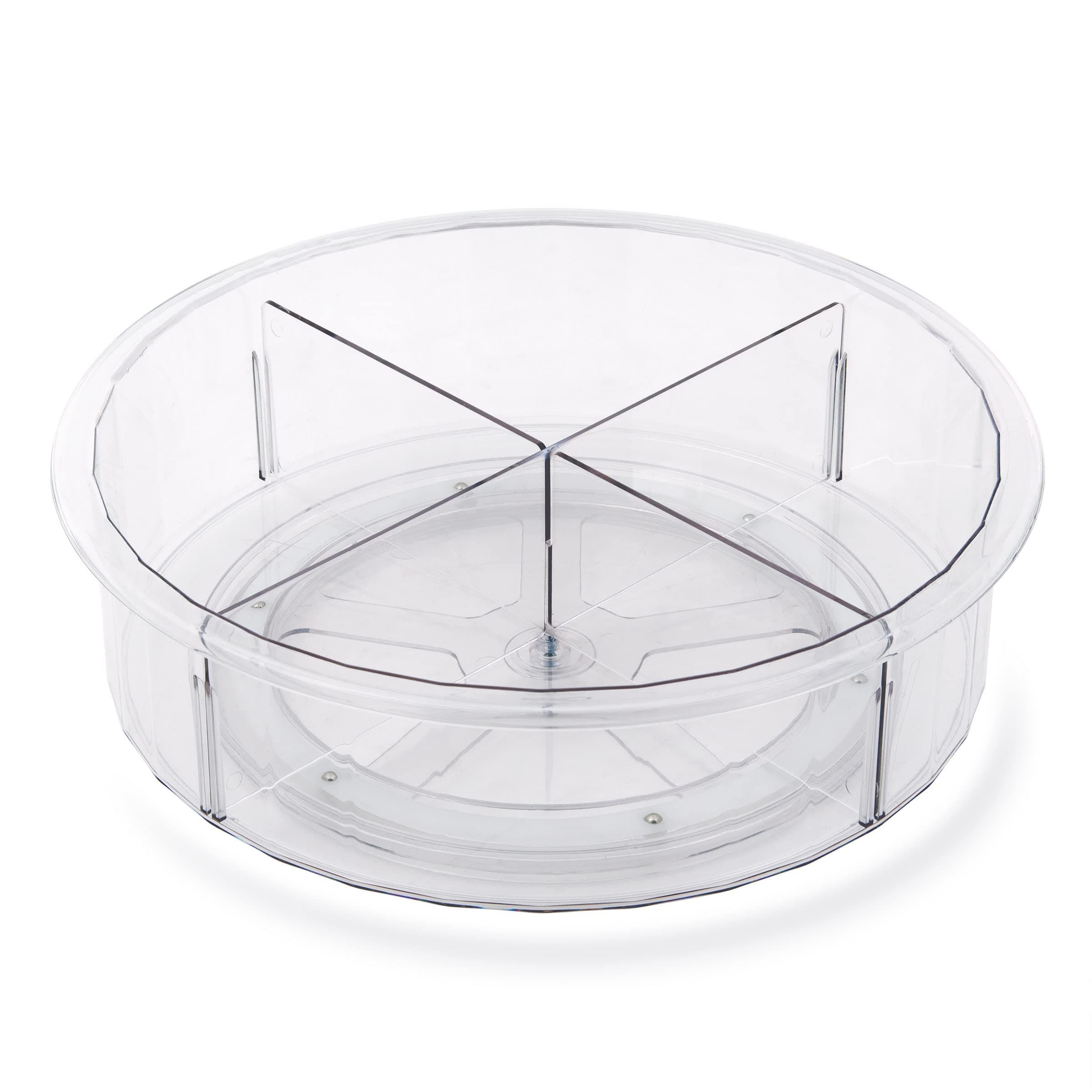 Copco Rotating Storage Turntable with Divider, 11.4-Inch, Clear