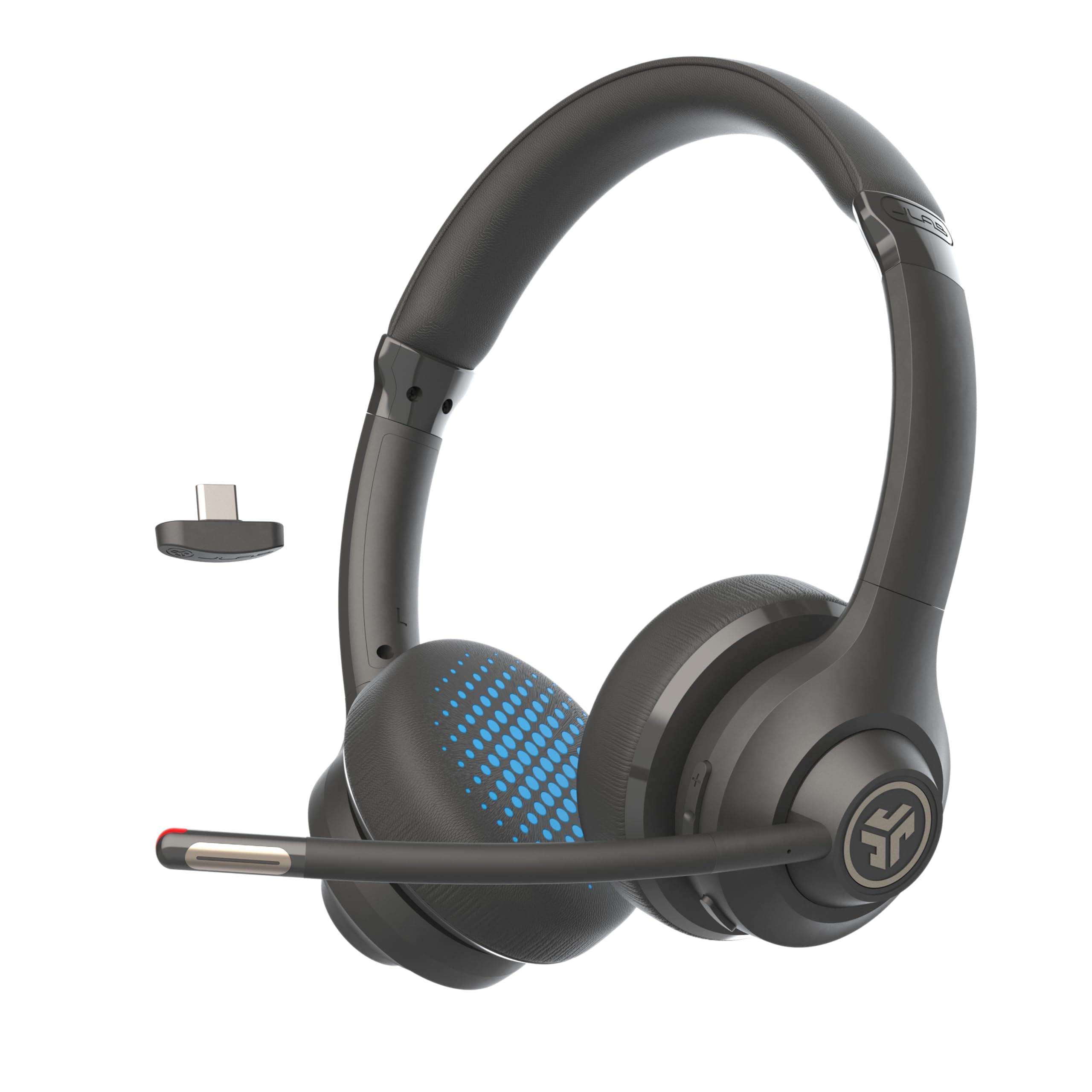 Go Work Gen 2 Wireless Headsets with Microphone - 55+ Playtime PC Bluetooth Headset and Multipoint Connect to Laptop Computer and Mobile - Wired or Wireless (Bluetooth or USB Dongle) Headphones