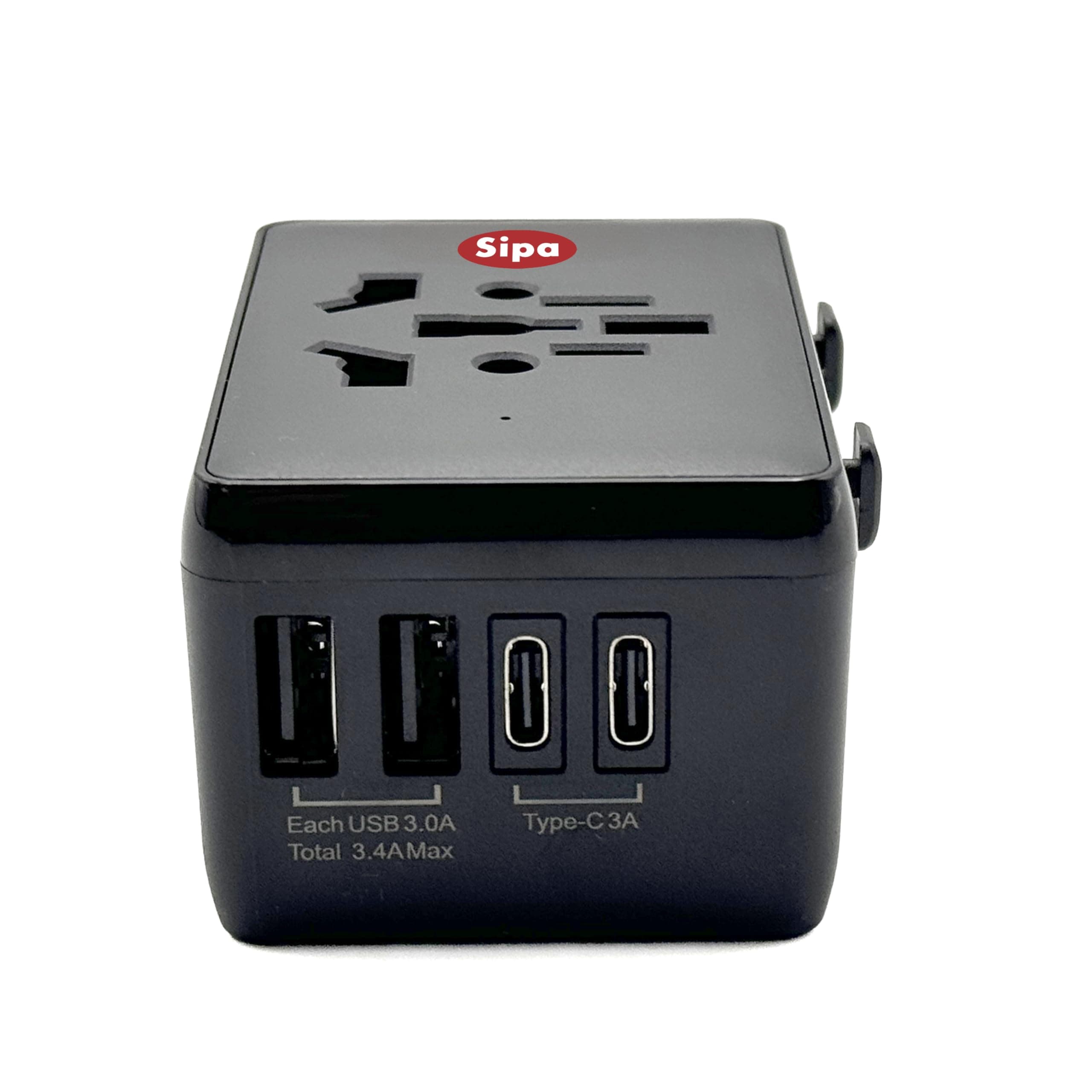 SIPAInternational Travel Adapter, Universal Power Plug Adapter, 3 USB-C & 2 USB-A, Worldwide Travel Plug Adapter, International Power Adapter for Most Europe, USA, Japan, Australia (Type C/A/G/I)