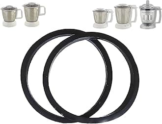AJS spares- Medium/Big Jar gaskets for "PANASONIC/NATIONAL PANASONIC" Mixer Grinder Jars | Mixer Grinder Replacement Parts (2 Units, Black) (Medium/Big Gaskets_12.6 cm)