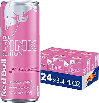 Wild Berries, Pink Edition, with 80mg Caffeine plus Taurine & B Vitamins, 8.4 Fl Oz, 6 Packs of 4 Cans (Pack of 24)
