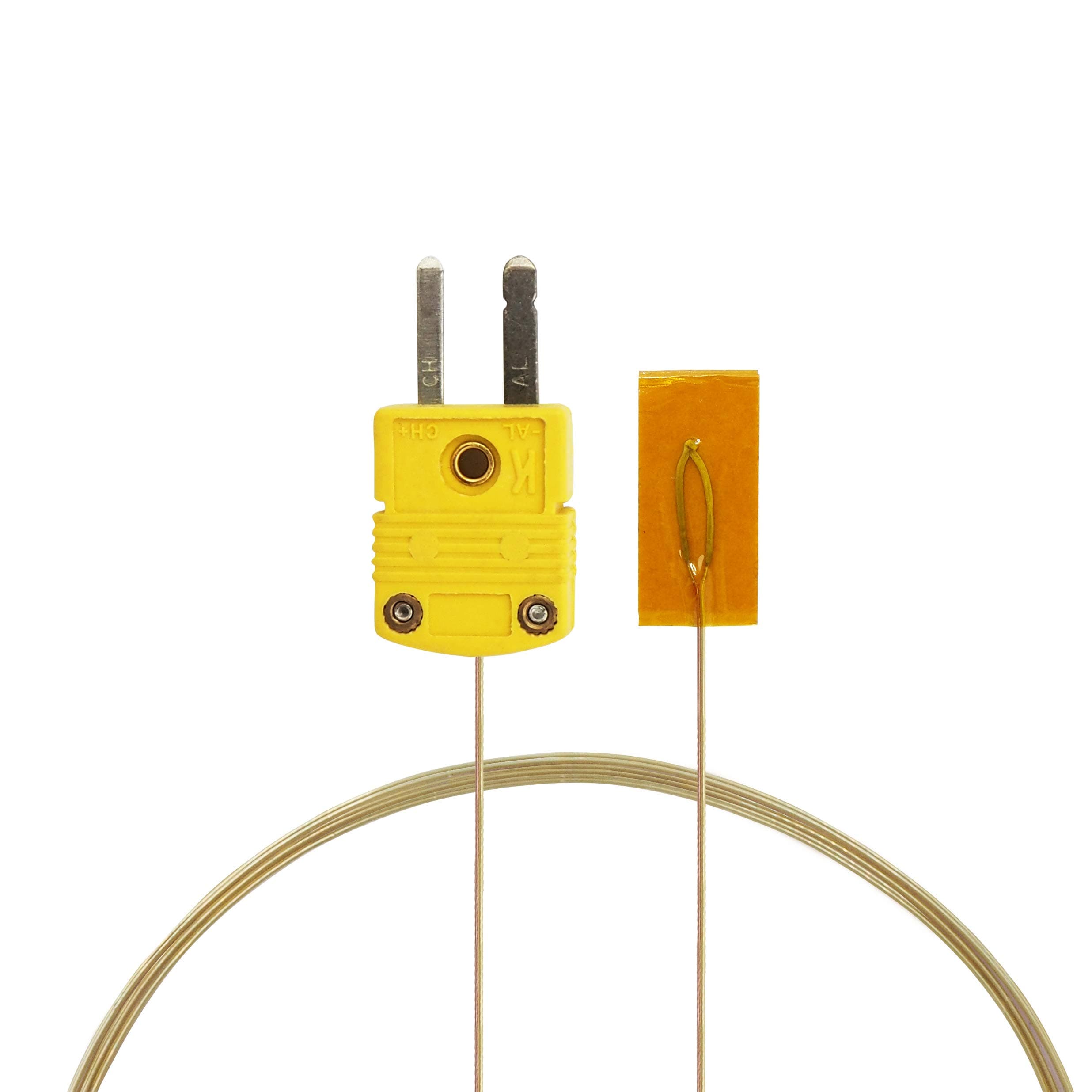 TL0225, Surface Contact,0.25 mm Diameter, K-Type Sensor Probe with Sticker for K-Type Thermocouple Thermoemter/Meter, Temperature Range up to 200 °C/ 392°F