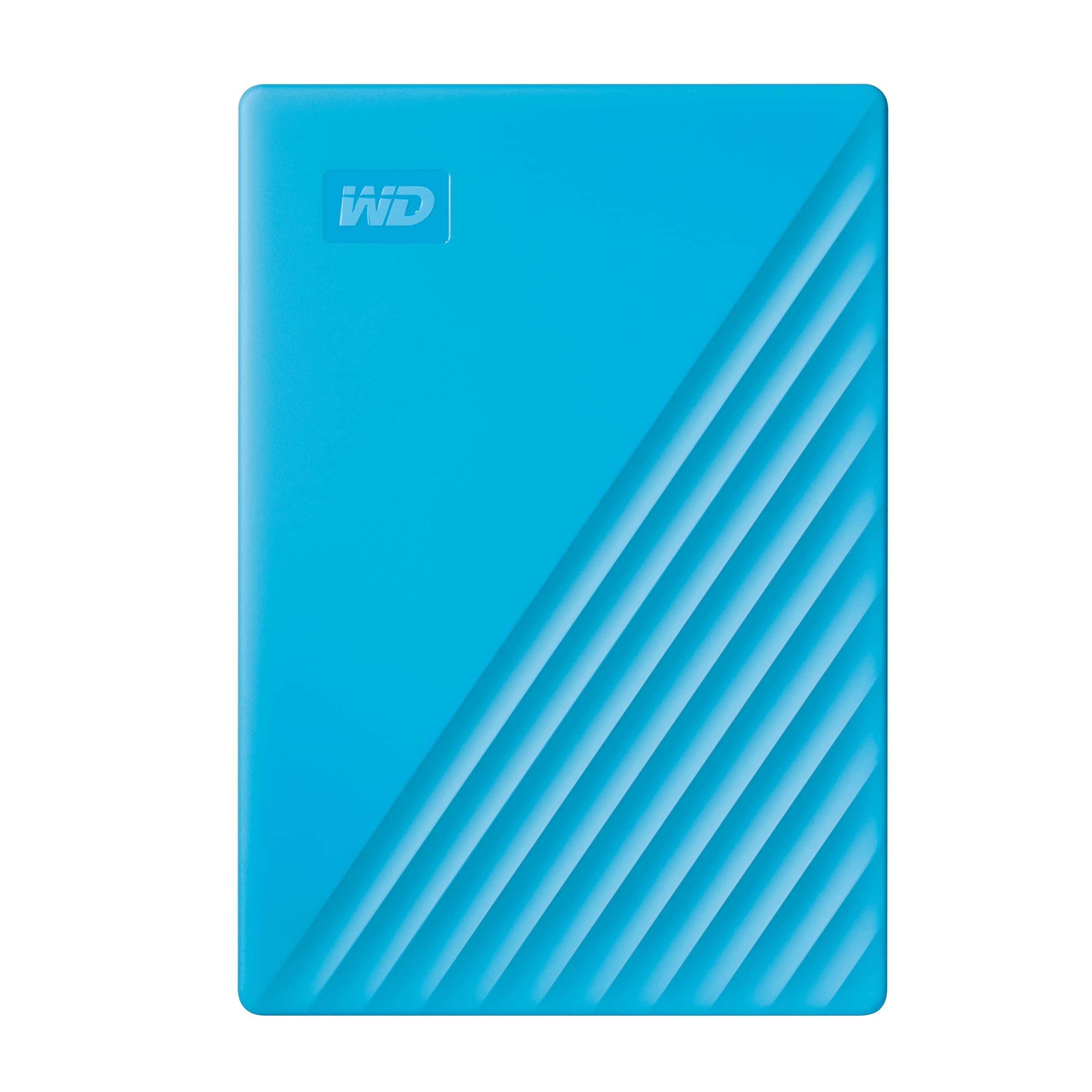 WD 2TB My Passport, Portable External Hard Drive, Blue, backup software with defense against ransomware, and password protection, USB 3.1/USB 3.0 compatible - WDBYVG0020BBL-WESN