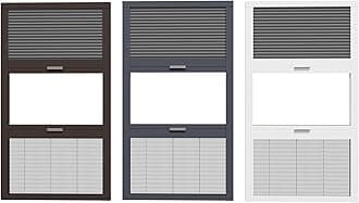 MaKefeile Skylight Blinds Blackout Cellular Shades Windows Screen Two-in-one Blinds Shade Suitable Roof Inclined Plane Room Window Custom Size (Black Screen/Grey Shades).
