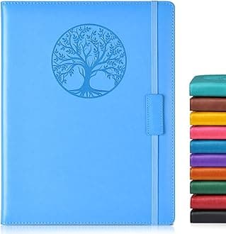 Lined Journal Notebook for Women Men,256 Pages A4 Large Hardcover Leather Journals for Writing,Travel,Business,Work,School,College Ruled Notebooks for Note Taking, Diary Notepad 8.6"×11"