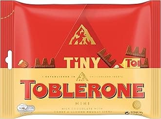 Toblerone Tiny Swiss Milk Chocolate with Honey and Almond Nougat Minis, 168 grams Sharing Pack