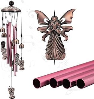 VIREKM Sympathy Wind Chimes，Copper Wind Chimes，Outdoor Angel Wind Chimes for Gifts for Mom，Garden, Indoor, Outdoor Decoration Wind Chimes