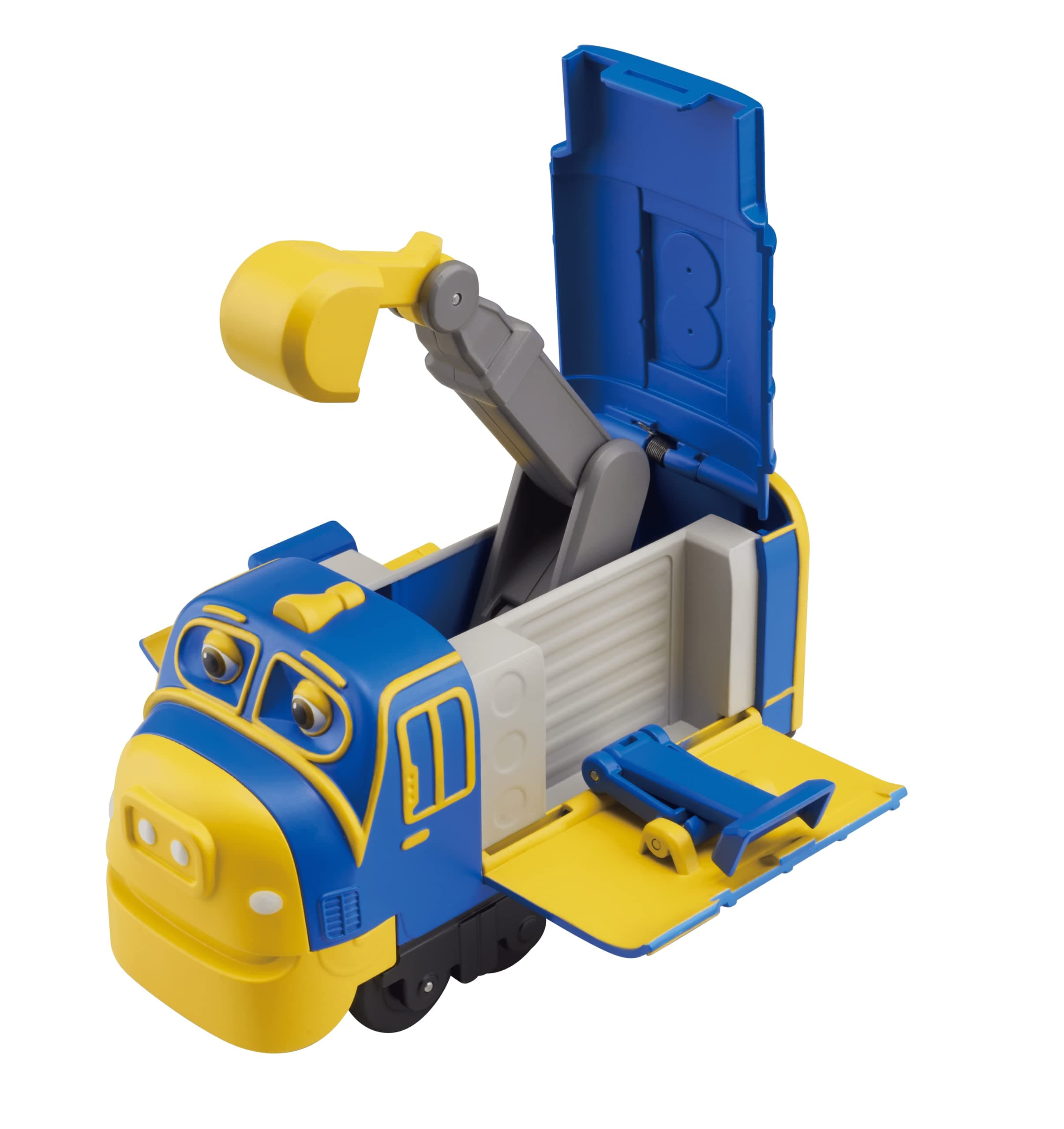 Chuggington - Pop and Transform Chuggers – Brewster - 5" Transforming Train Toy - Free-Rolling Wheels - Birthday Gift for Preschool Kids Age 3 and Up - Fun for 3 4 5 Year Old Boys and Girls