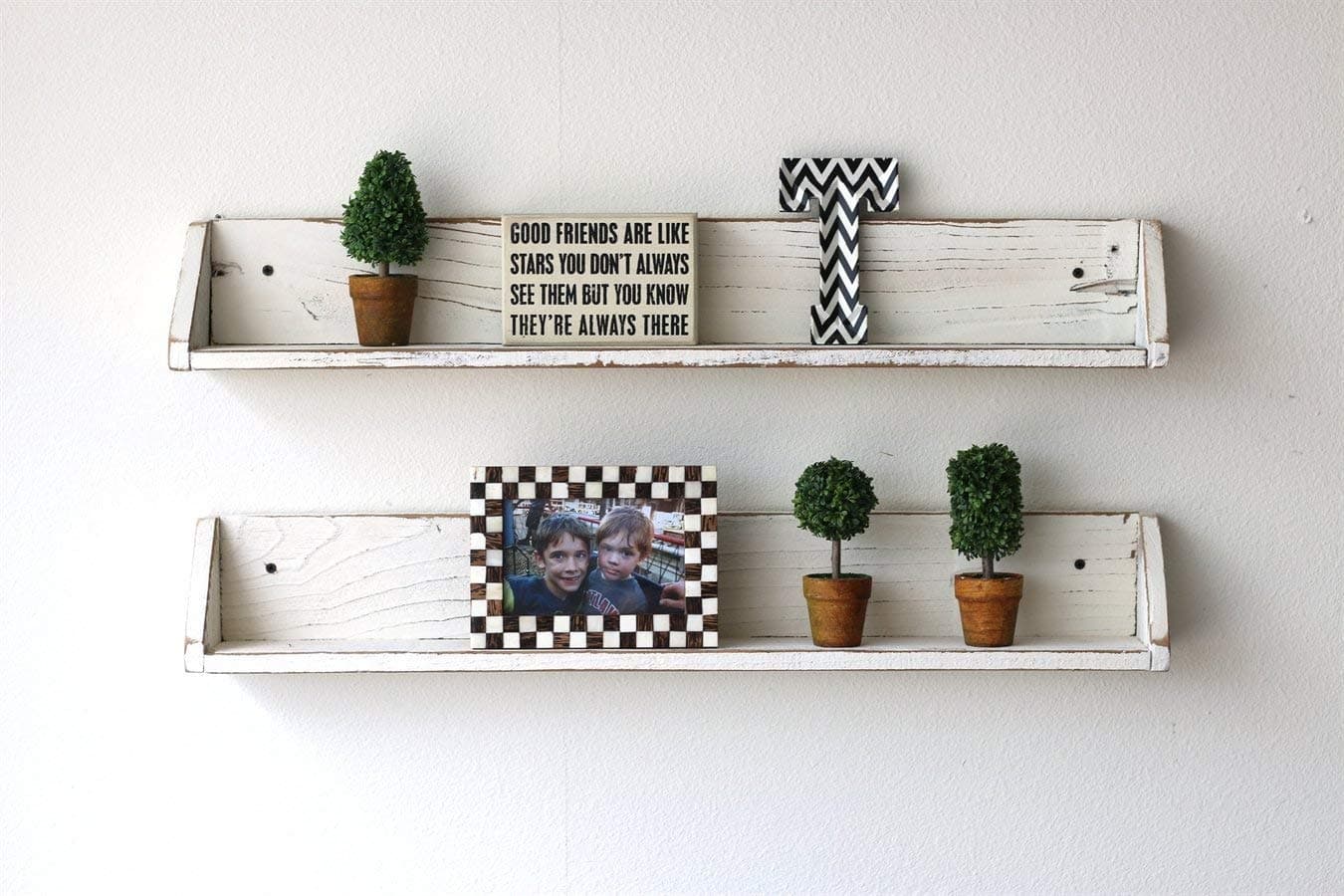 White Floating Shelves - Set of 2