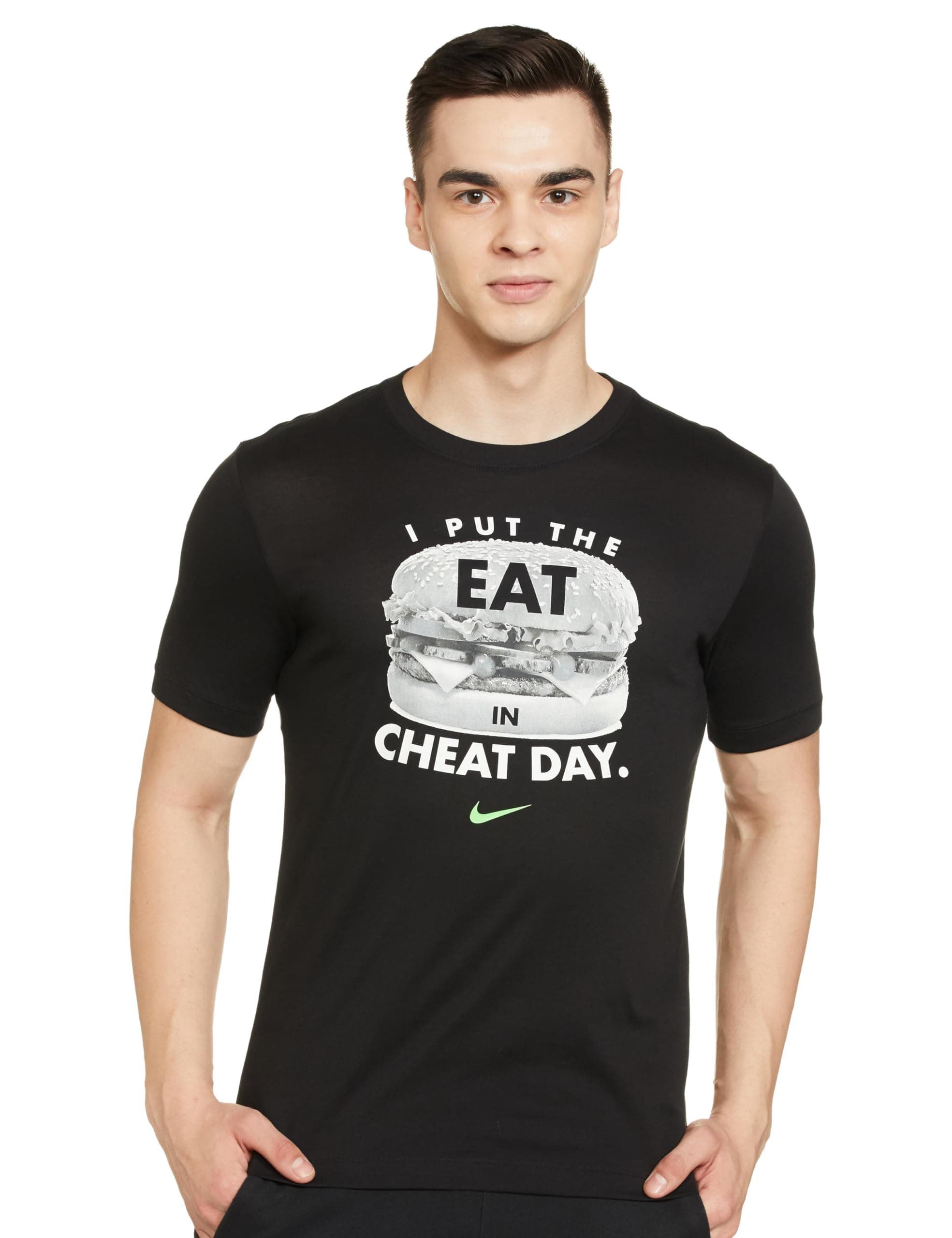 NikeMen's Polyester Regular Fit T-Shirt