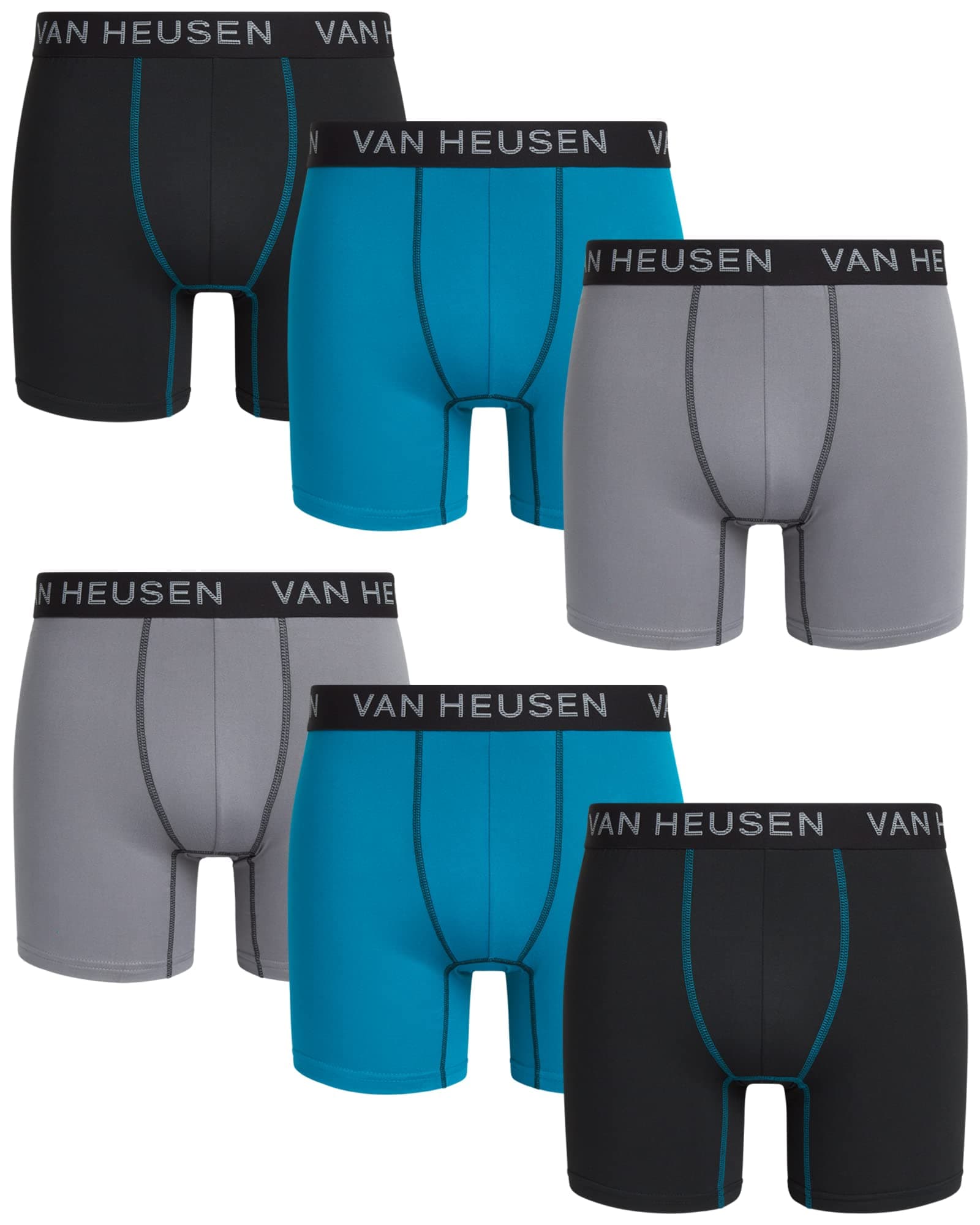 Men’s Underwear - Cotton Stretch Boxer Briefs with Functional Fly (6 Pack)