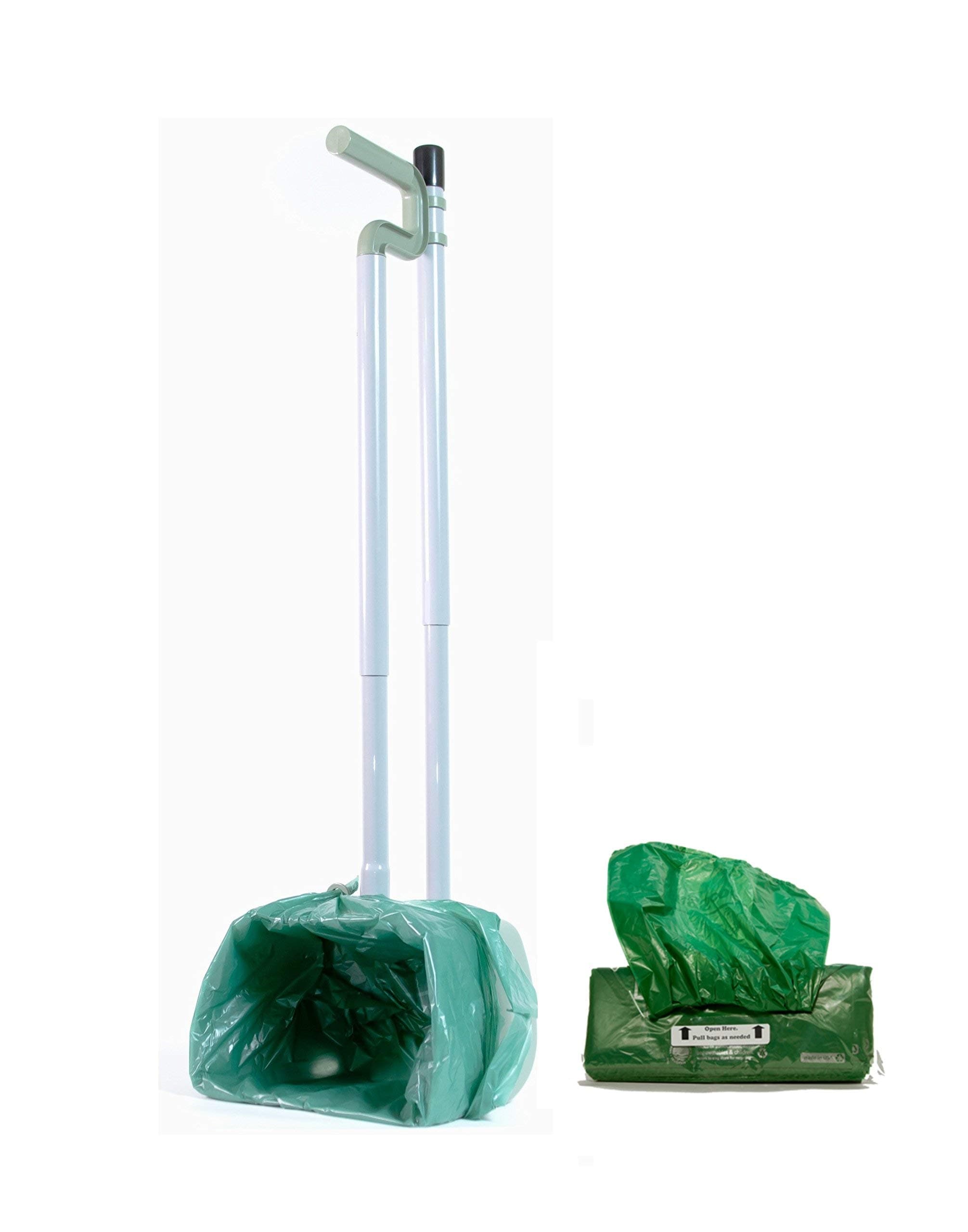 Bag Scooper Adjustable Pooper Scooper and Bag Pack (50 Ct) Combo