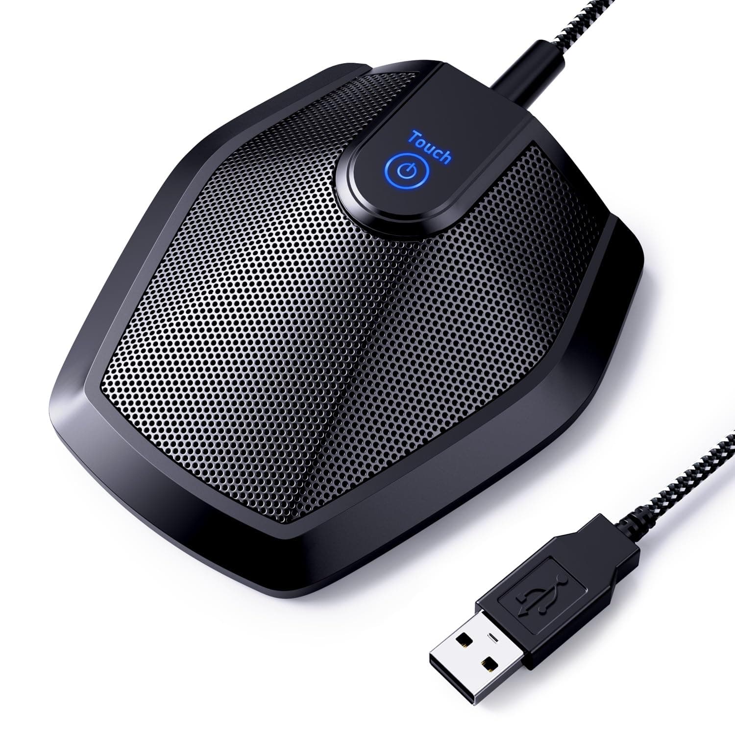 Conference USB Microphone, Omnidirectional Condenser PC Mic for Video Conference, Recording, Skype, Online Class, Court Reporter, Plug & Play Compatible with Mac OS X Windows PC Compute, G11