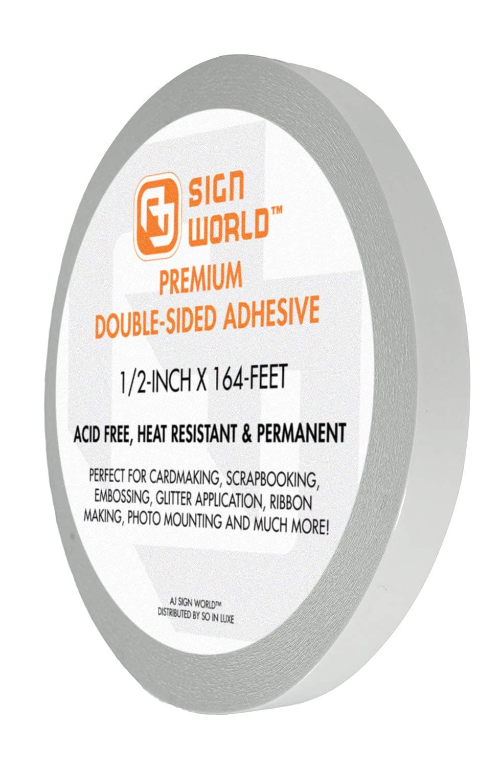 Best 1/2" Ultra-Thin Permanent Double-Sided Tape for Arts, Crafts, Photography, Scrapbooking, Tear-by-Hand, Paper Backing (1/2-Inch by 164-Feet/55 Yards)
