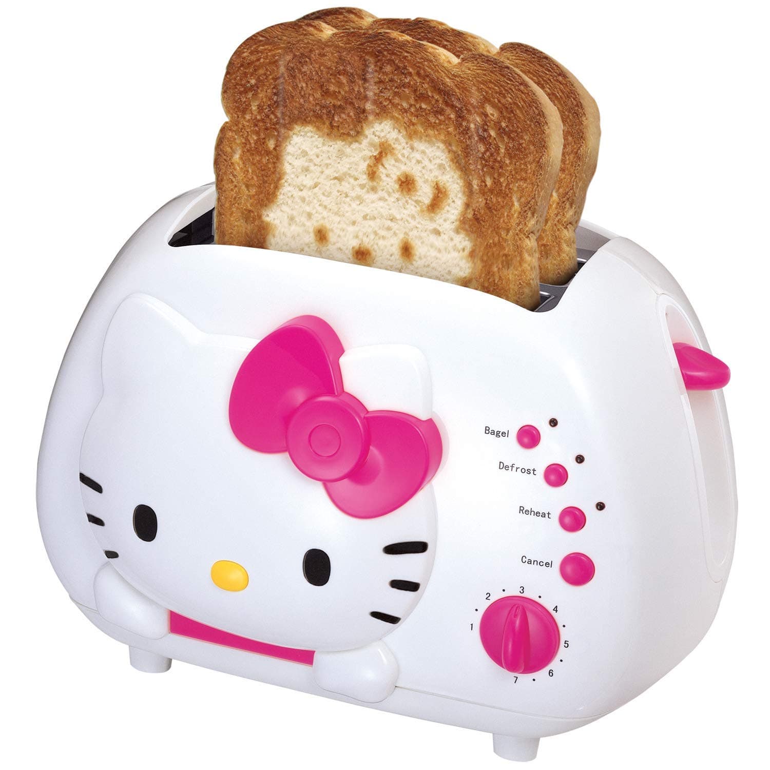 Hello Kitty 2-Slice Wide Slot Toaster With Cool Touch Exterior