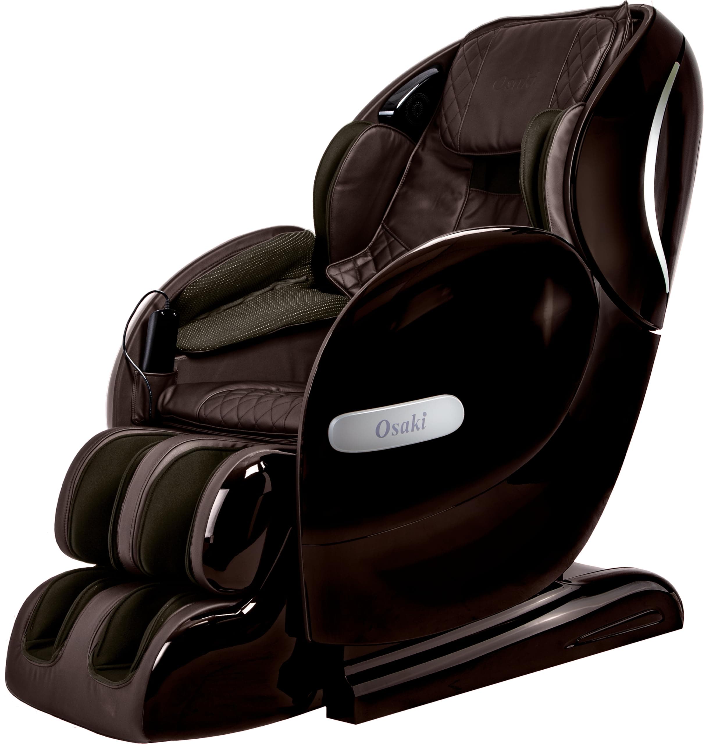 Osaki Zero Gravity 3D L-Track Chair with Space Saving Bluetooth Connection for Speaker 9 Unique Auto-Programs 4 Massage Styles OS-Monarch, One Size Fits All, Polyurethane, Brown
