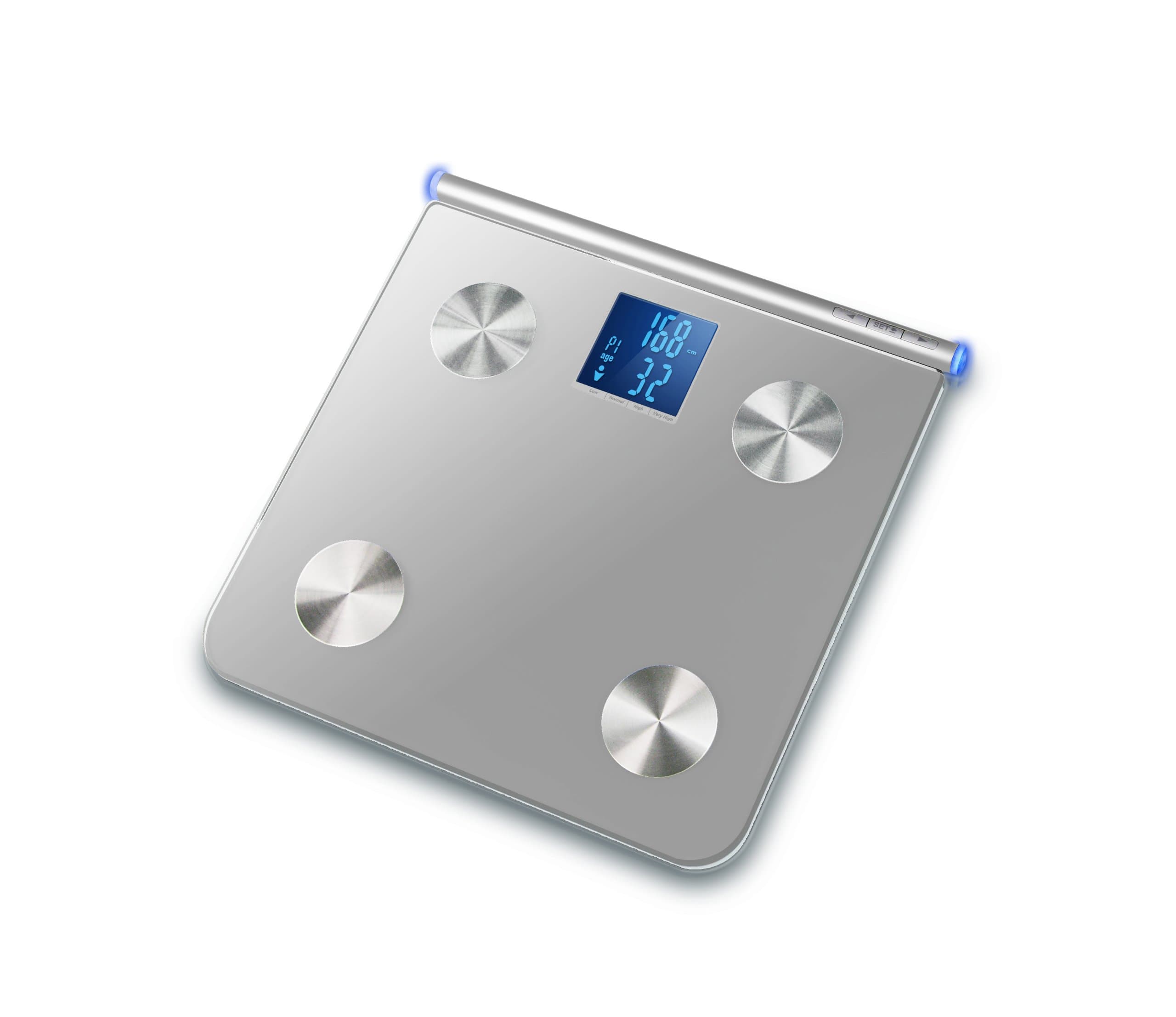 eHealthSource GBF-1012 Digital Bathroom Scale, 440 Pound, Silver