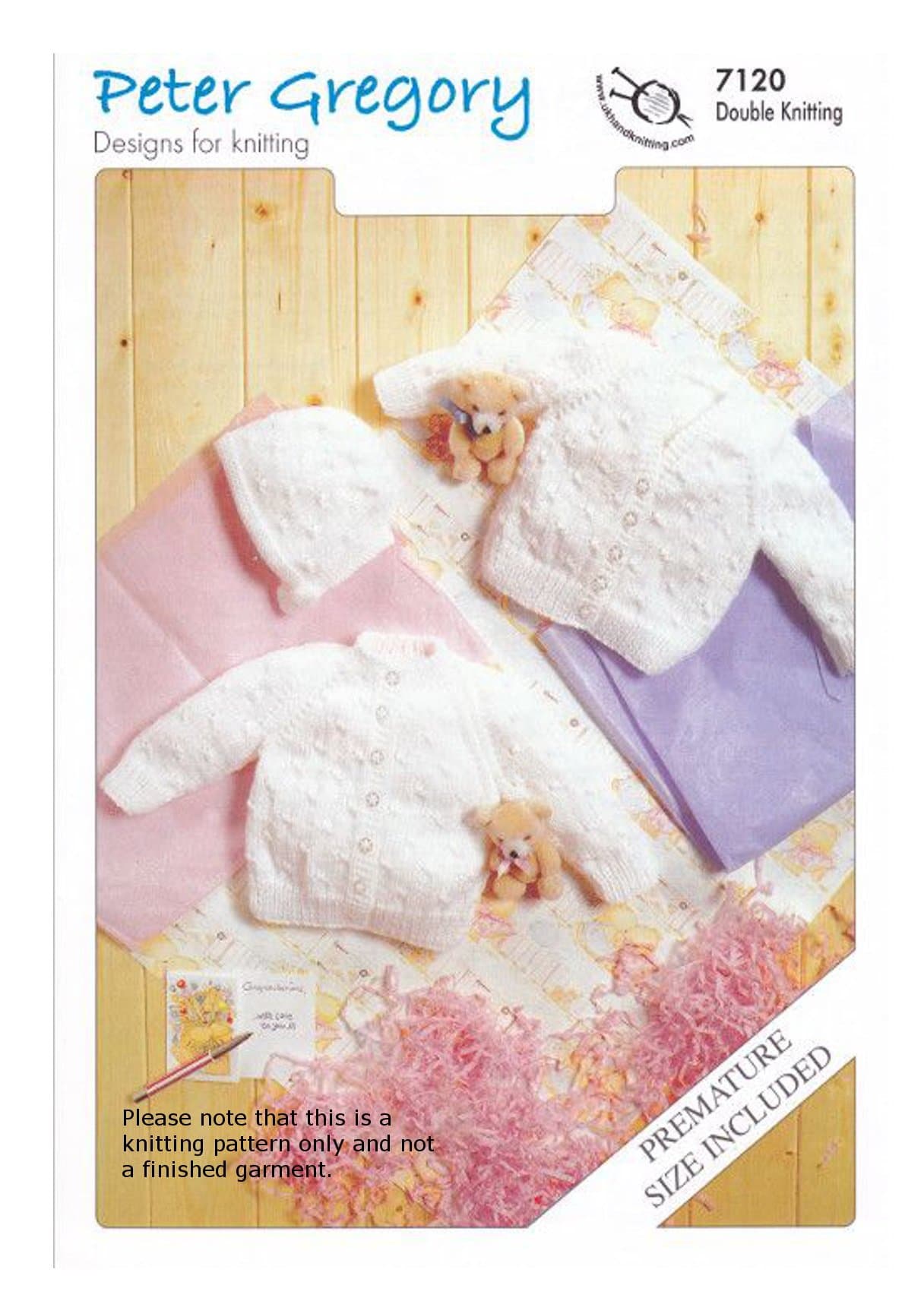 Baby Double Knitting Pattern - PG 7120 Cardigans and Bonnet.