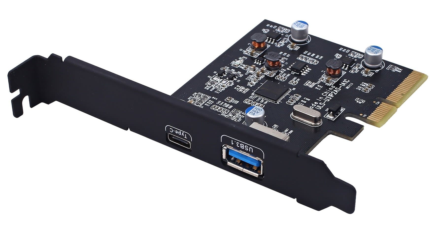 PCI-E PCI Express 4X to USB 3.1 Gen 2 (10 Gbps) Type A+Type C Expansion Card Asmedia Chipset for Windows 7/8/8.1/10/Linux Kernel