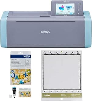 Brother ScanNCut SDX125E Electronic DIY Cutting Machine with Scanner, Plus Rotary Auto Blade Kit and Fabric Mat